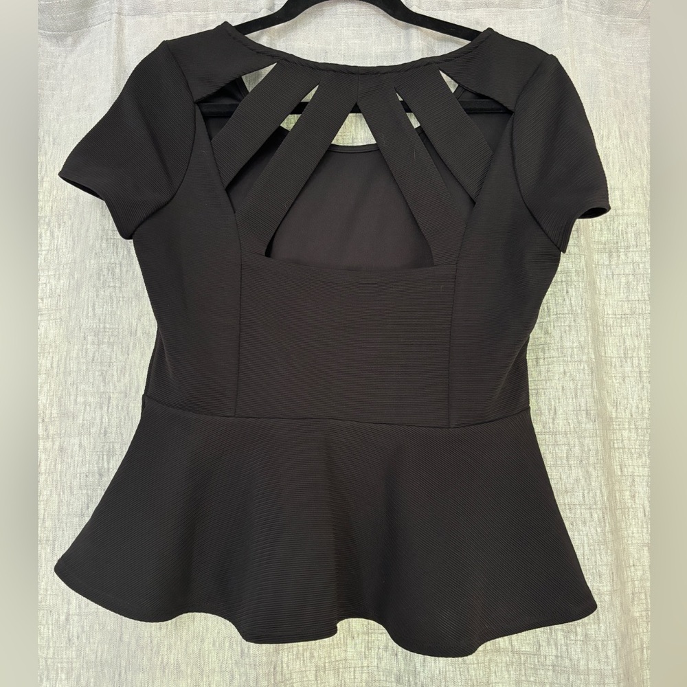 Guess Open Back Peplum Top